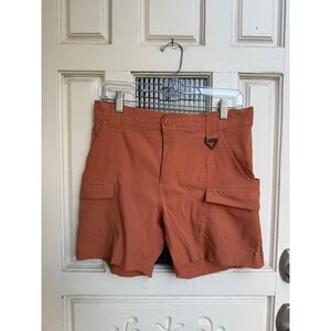 Columbia PFG Womens Omni-Shield Fishing Cargo Shorts Burnt Orange Size Small 6L